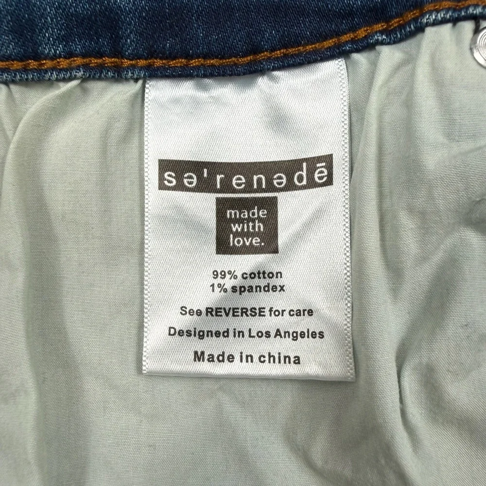 SERENEDE Jeans Men's 44x34 Light Wash Stretch Skinny Denim